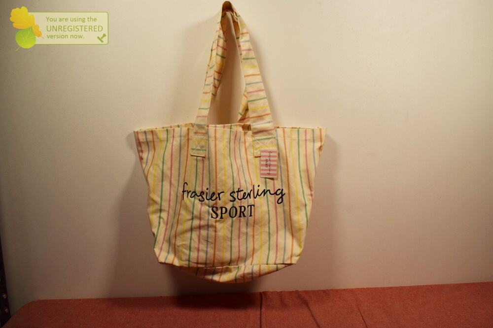 Frasier Sterling Sport Striped Tote Bag Rainbow/Cream